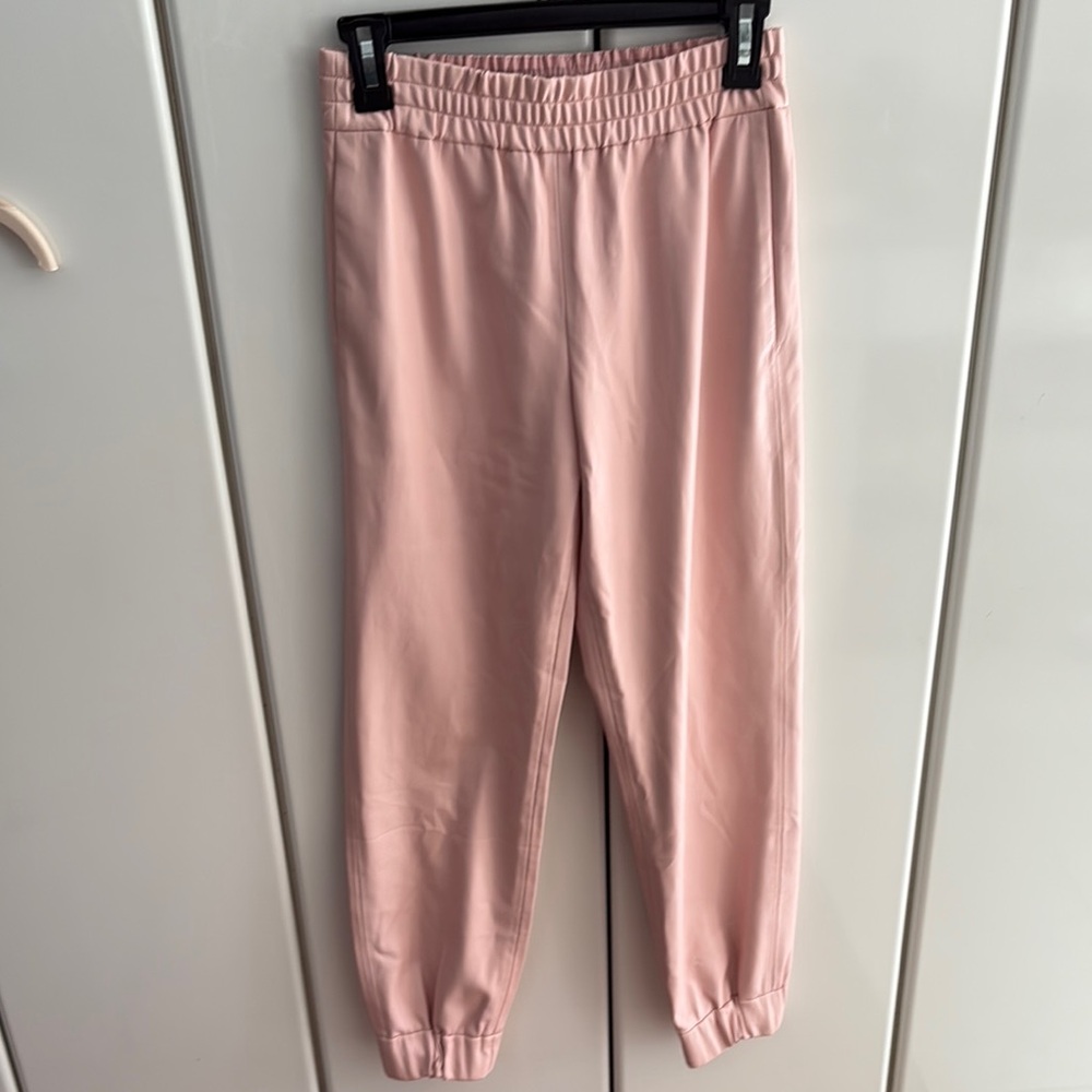 Alice & Olivia Faux Leather Joggers